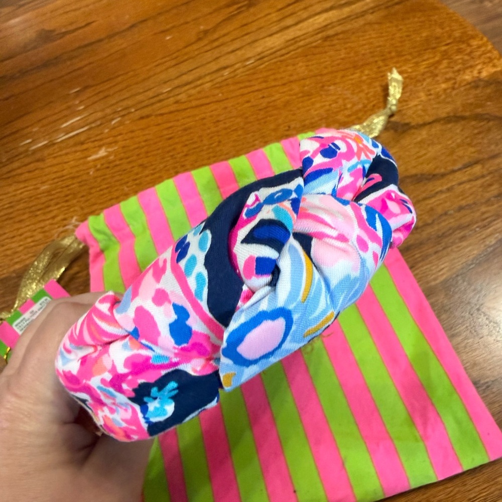 Lilly Pulitzer Pink and Green Knotted Headband